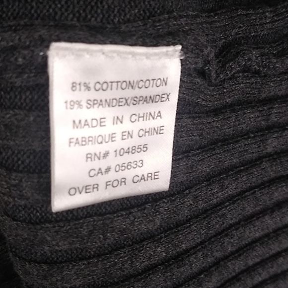 600 West Gray Mock Neck Long Sleeve Pullover Lightweight Cable Knit Sweater - Picture 6 of 8